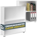 Bücherregal Vela 2er-Set Weiß 2 Fächer