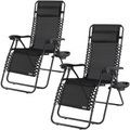 Gartenstuhl 2er-Set Schwarz klappbar