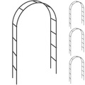 Gardebruk, Rosenbogen 4er-Set Schwarz 240x37x140cm