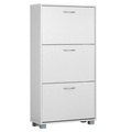 Casaria, Schuhschrank mit 3 Klappen Weiß