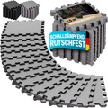 Monzana ®, Bodenschutz-/Puzzlematte 18er-Set Grau 177x88x1cm