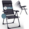 Gartenstuhl 4er-Set Anthrazit Alu klappbar