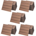 Deuba®, WPC Fliesen 55er-Set Klassik Terrakotta - 30x30cm