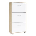 Casaria, Schuhschrank Eiche/Weiß 115x60x24cm