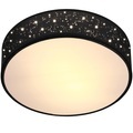 Deckenlampe Schwarz Stoff Ø30cm Sternenhimmel