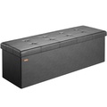 Deuba® Sitzbank Schwarz 115x38x38cm mit Stauraum faltbar