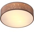 Deckenlampe Taupe Stoff Ø38cm Sternenhimmel