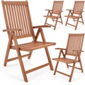 Deuba® 4er Set Klappstuhl Vanamo - Eukalyptus
