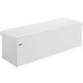 Deuba® Sitzbank Weiß 115x38x38cm mit Stauraum faltbar