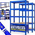 Schwerlastregal 2er-Set Blau 180x90x40cm 875kg