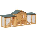 CADOCA, Hasenstall Kaninchenstall mit 2 Etagen 204 x 45 x 84 cm