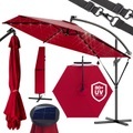 Kingsleeve LED Solar Ampelschirm Haiti Rot Ø300cm