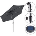 Kingsleeve LED Solar Sonnenschirm Florida Anthrazit Ø300cm