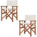 Casaria Regiestuhl 2er-Set Cannes Creme gepolstert