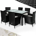 Casaria Polyrattan Sitzgarnitur Bali 13-tlg. Schwarz