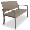 Casaria Polyrattan Gartenbank Creme 122x55x90cm