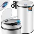 Sensor Mülleimer Weiß Edelstahl 40 Liter