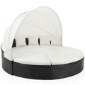 Casaria Polyrattan Sonneninsel Ø230cm mit 9 Auflagen und 4 Kissen