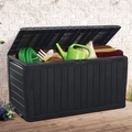 Deuba Auflagenbox Marvel Plus Anthrazit 117x45x57cm mit Rollen