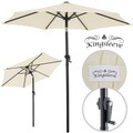 Kingsleeve Sonnenschirm Fiji Beige Ø200cm mit Kurbel