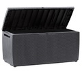 Deuba Auflagenbox Capri Anthrazit 123x53x58cm mit Rollen