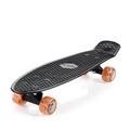 Deuba®, Deuba Retro Skateboard Schwarz/Orange mit LED