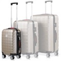 Monzana ® Koffer Hartschale Exopack Champagner M aus ABS 40l 61x31x21cm
