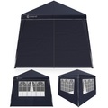 Casaria, Faltpavillon Capri Anthrazit 3x3m inkl. 4 Seitenwänden