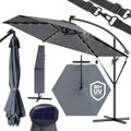 Kingsleeve LED Solar Ampelschirm Haiti Anthrazit Ø300cm
