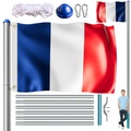 Fahnenmast Alu 650cm inkl. Frankreich-Flagge