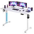 Höhenverstellbarer Schreibtisch Weiß 140x60x73-118cm