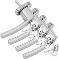 Deuba®, Deuba® 4x abschliessbarer Fenstergriff silber