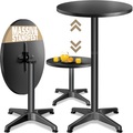 Stehtisch Schwarz Alu Ø60cm klappbar, höhenverstellbar