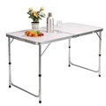 Casaria, Casaria Campingtisch Weiß Aluminium 120x60x70cm klappbar
