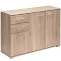 Casaria Sideboard Kommode eiche mit 3 Türen und 2 Schubladen