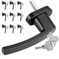 Fenstergriff 10er-Set Schwarz abschließbar
