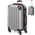 Monzana ® Koffer Hartschale Baseline Silber M aus ABS 34l 33,5x21,5x50cm