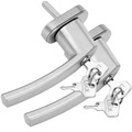 Deuba®, Deuba® 2x abschließbarer Fenstergriff in silber inkl. 4 Schlüsseln