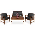 Casaria Lounge Sitzgruppe Atlas aus Akazienholz - Auflagen anthrazit