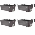 Polyrattan Blumenkasten 4er-Set Braun