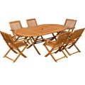 Casaria, Garten-Sitzgruppe Boston 7-tlg Akazienholz