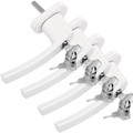Deuba® 4x abschliessbarer Fenstergriff weiss