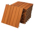 Deuba®, Deuba Holzfliese Akazie 11er-Set 30x30cm