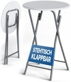 Casaria, Casaria Stehtisch Weiß Holzdekor ø 60cm klappbar