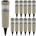 Deuba®, Deuba LED Solarleuchte 12er-Set Steinoptik