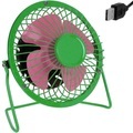 Deuba USB Ventilator aus Metall - grün/rosa - Ø 13,5cm