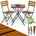 Casaria, Garten-Sitzgruppe 3-tlg. Akazienholz FSC®- zertifiziert
