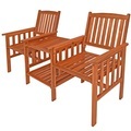Casaria Gartenbank Akazienholz mit Tisch 164x63x91cm