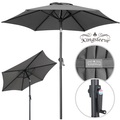 Kingsleeve Sonnenschirm Fiji Anthrazit Ø200cm mit Kurbel