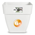 Blumentopf 6er-Set Weiß 30x29x29cm 15,1L